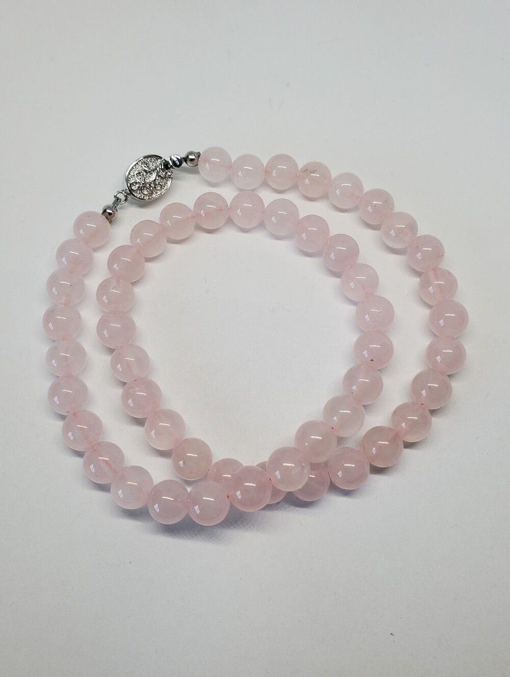 Rose Quartz Round Bead Necklace